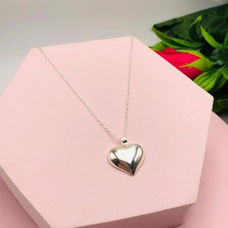 Colar Cadeado com Coração Liso