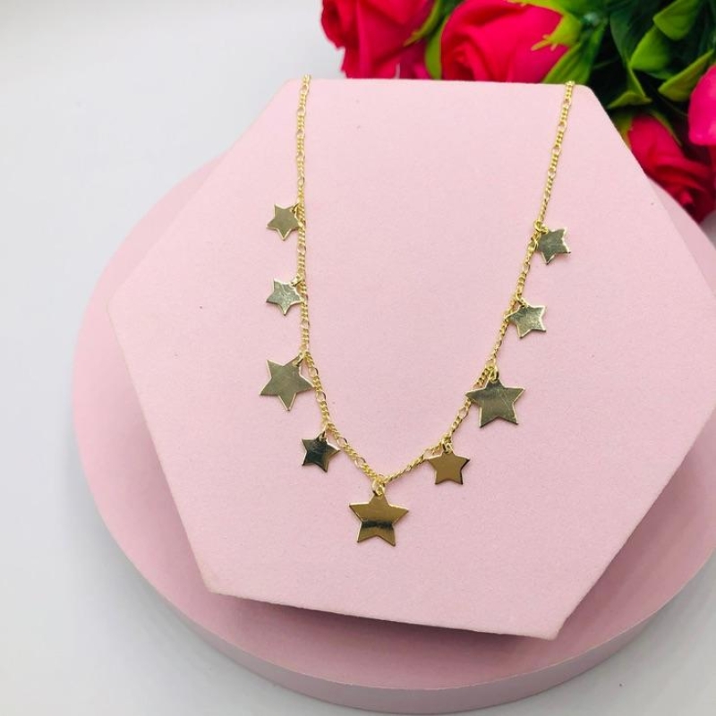 Colar Choker com Estrelaz