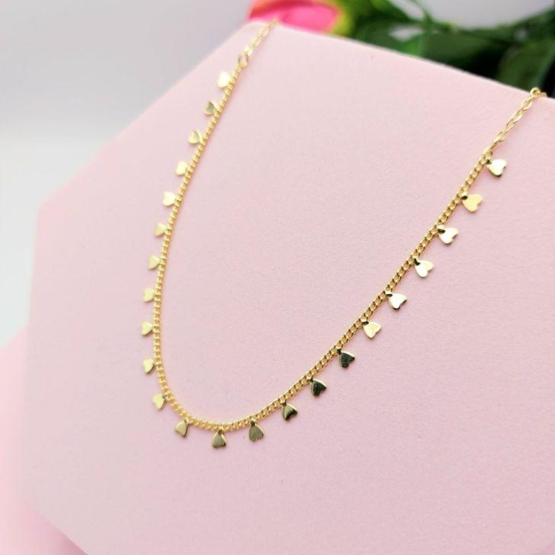 Colar Choker Corações