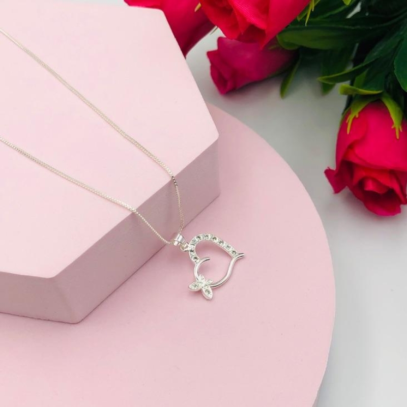 Colar Coração Cravejado