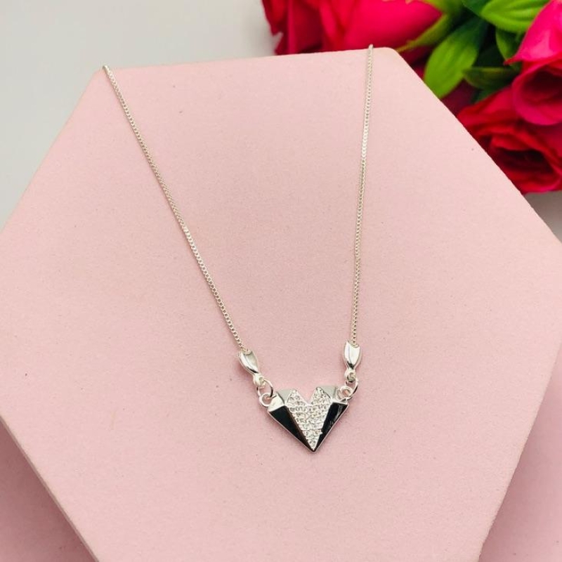 Colar Coração Cravejado