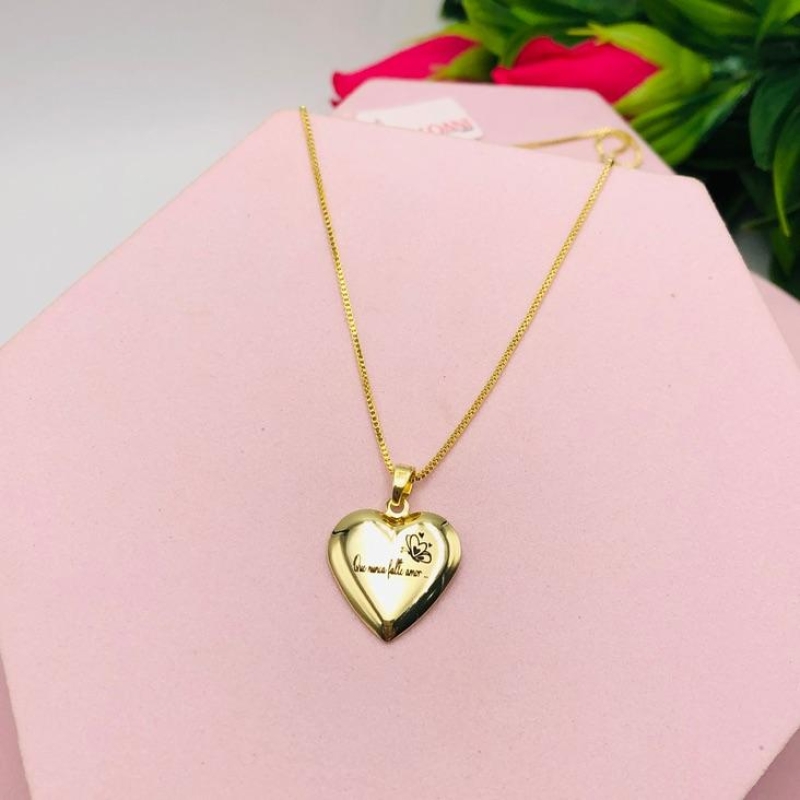 Colar Coração Que Nunca Falte Amor