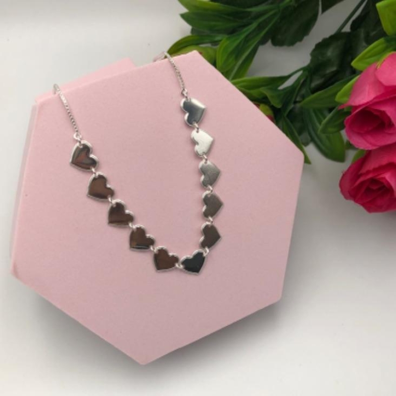 Colar Corações Lisos