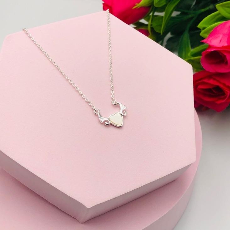 Colar Corrente Cadeadinho com Pingente Coração