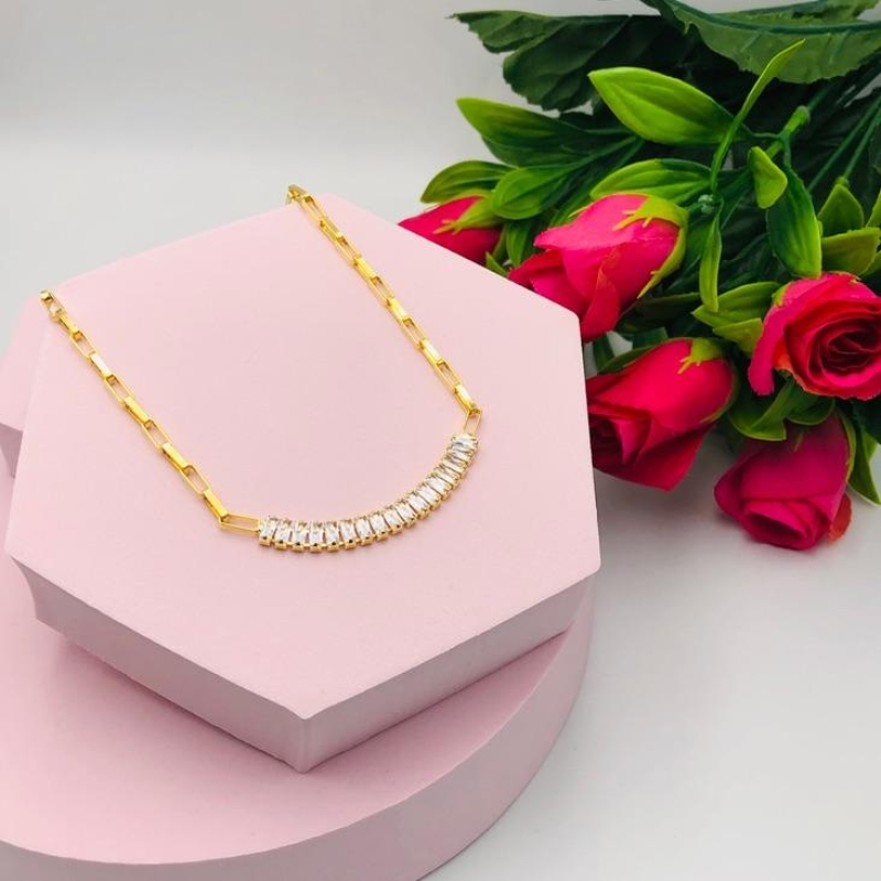 Colar Corrente Cartier com Reviera