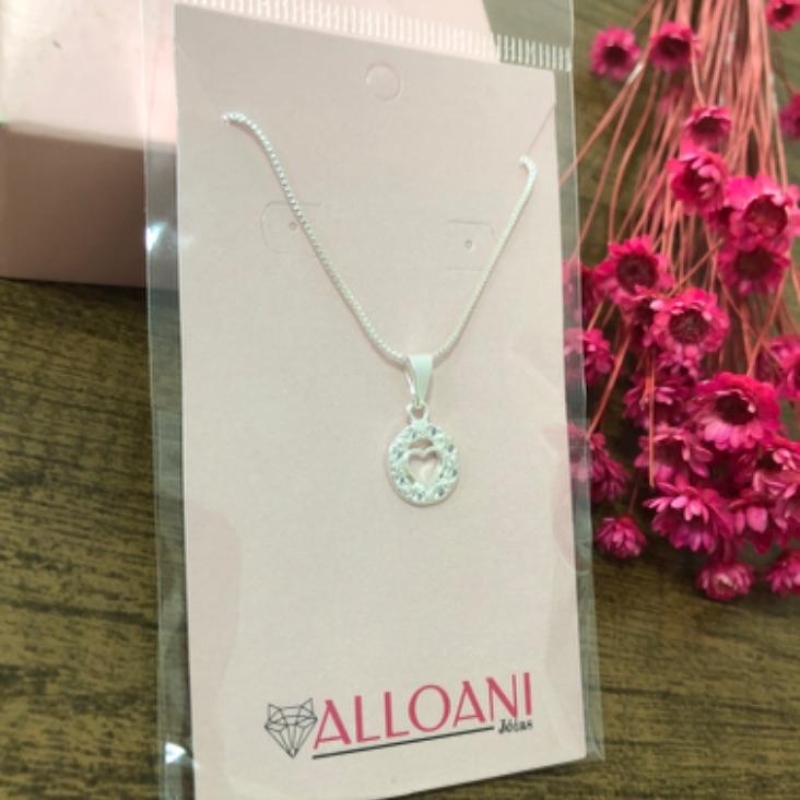 Colar Corrente Veneziana com Pingente Coração