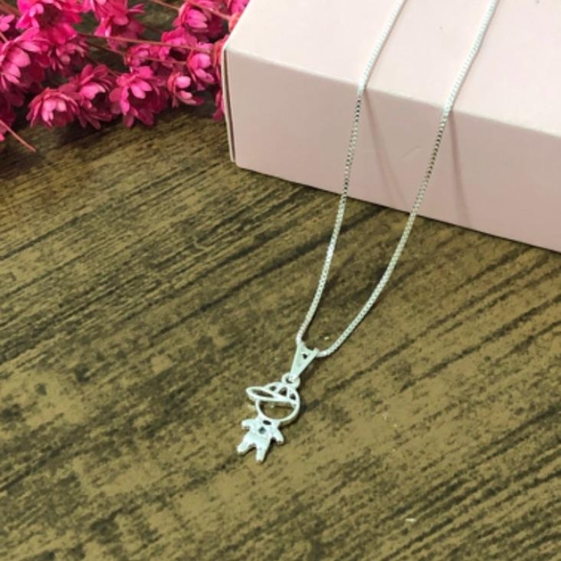 Colar Corrente Veneziana com Pingente de Menino