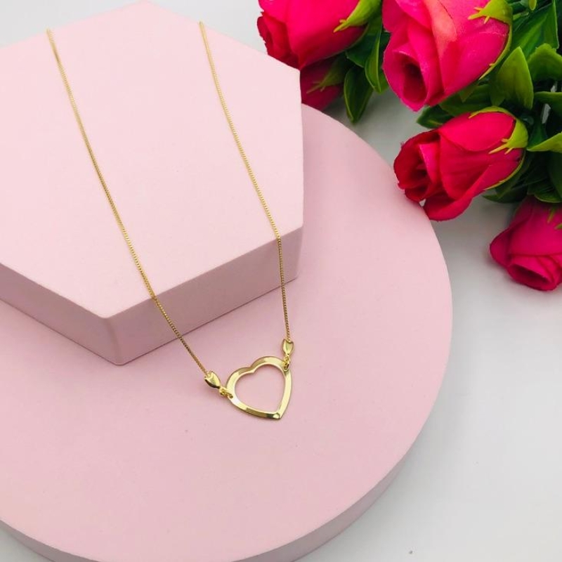 Colar Corrente Veneziana Coração