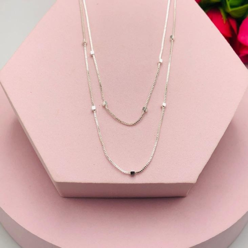 Colar Duplo Tijolinhos