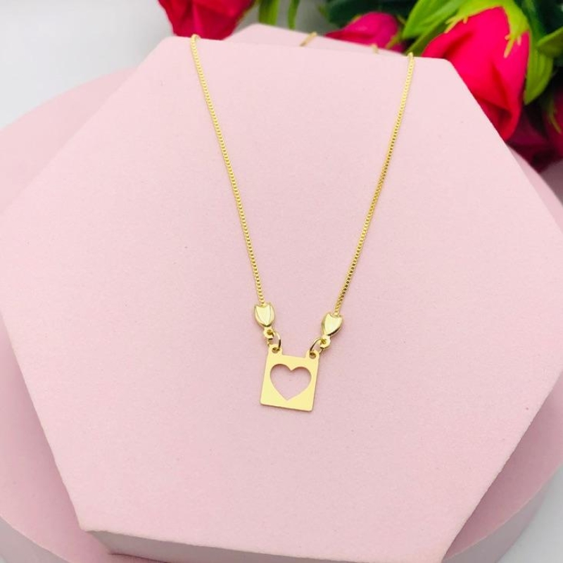 Colar Escapulário Coração