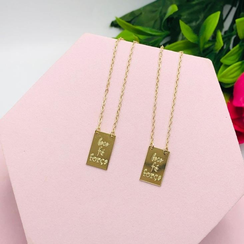 Colar Escapulário Foco, Fé e Força