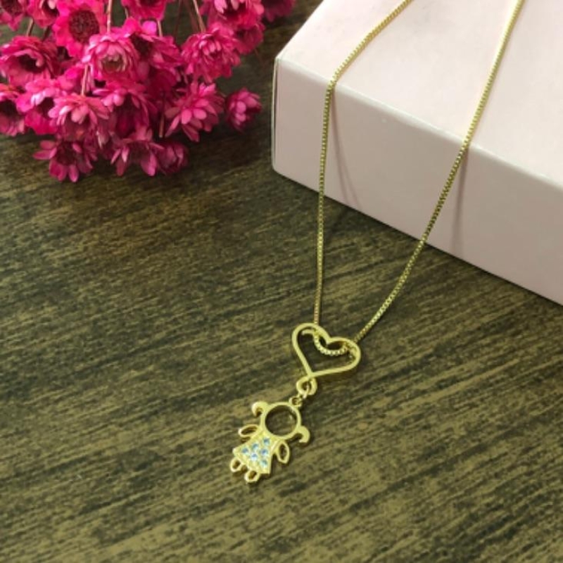 Colar Filha com Coração