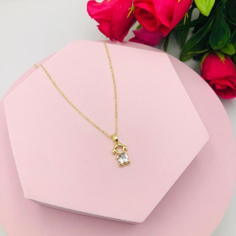 Colar Filha com Zirconia Branca