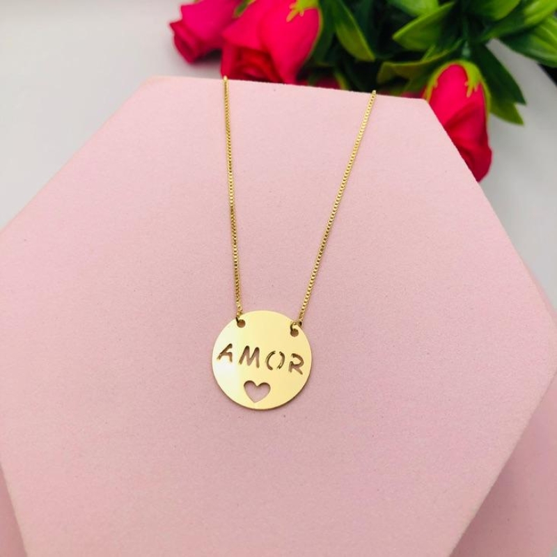 Colar Medalha Amor