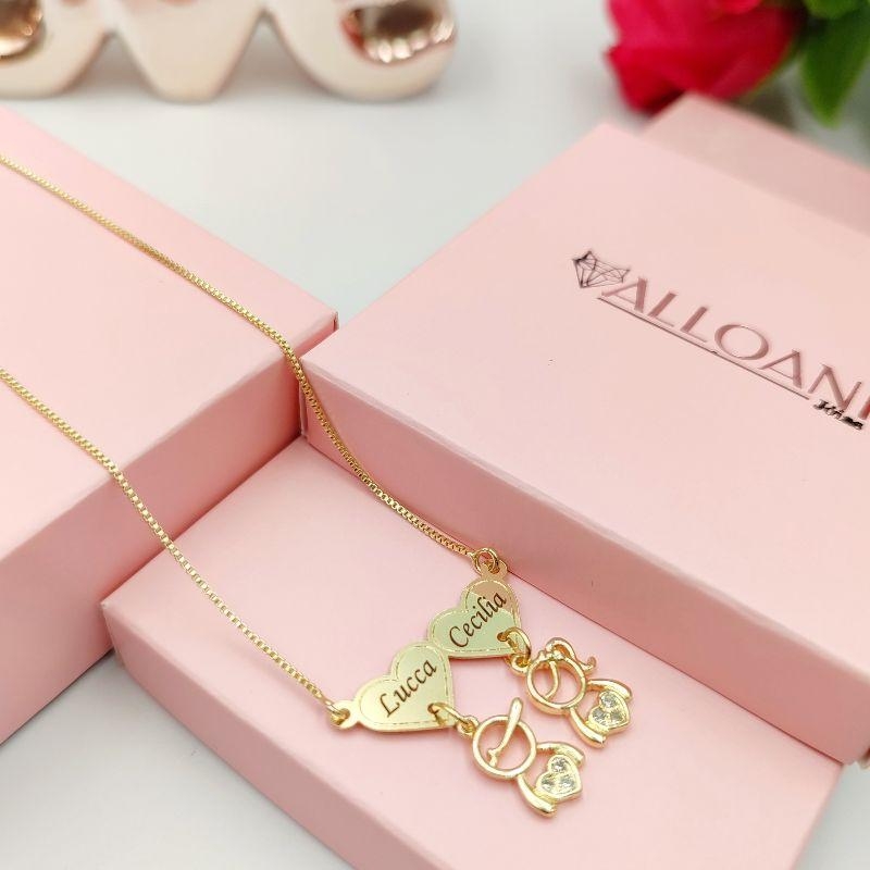 Colar Personalizado Dois Filhos