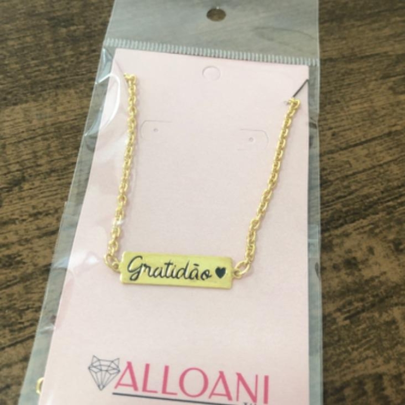 Colar Plaquinha Gratidão