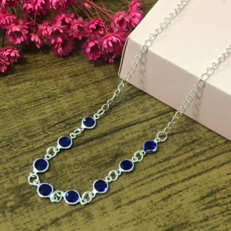 Colar Pontos de Luz Azul