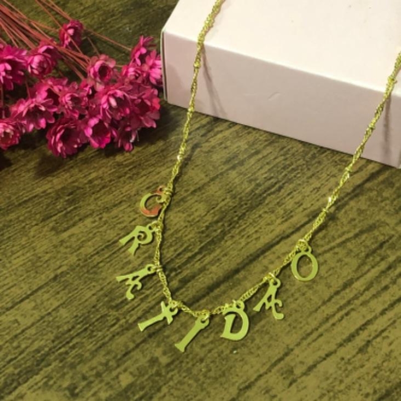 Colar Torcida com Palavra Gratidão