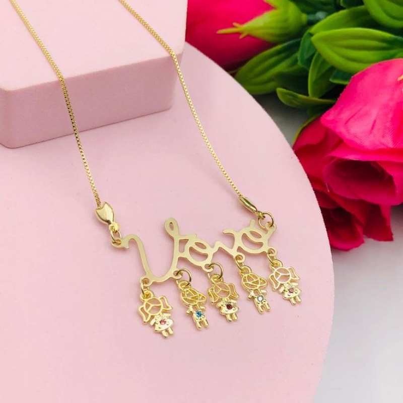 Colar Vovó Cinco Pingente