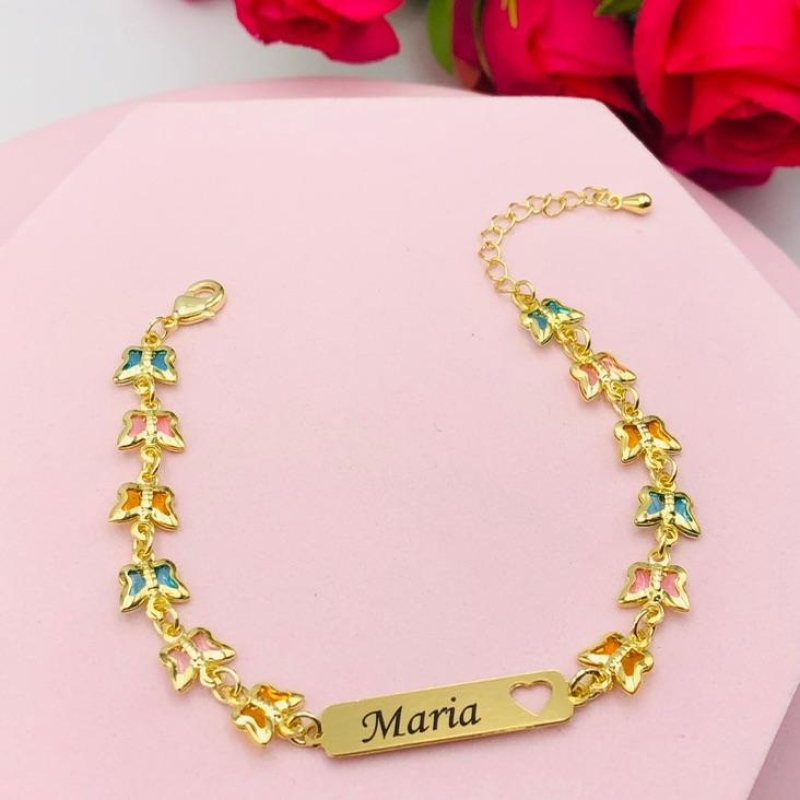 Pulseira Borboletas Personalizada