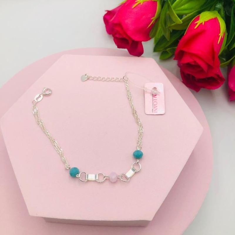 Pulseira com Bolas coloridas