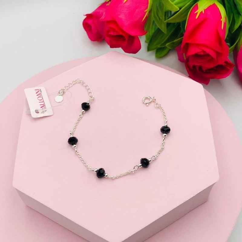 Pulseira com Bolinhas Pretas