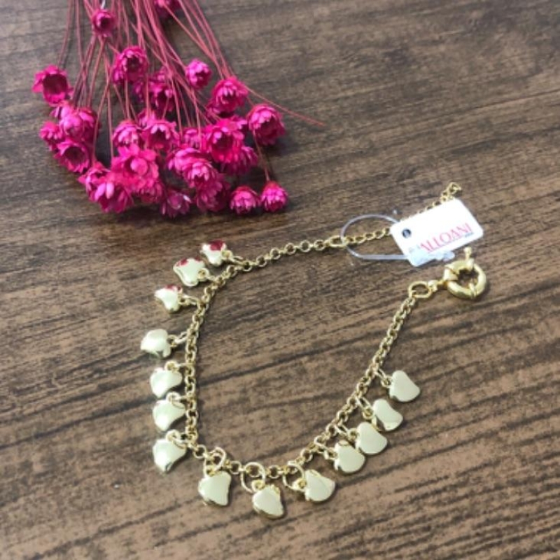 Pulseira com Corações