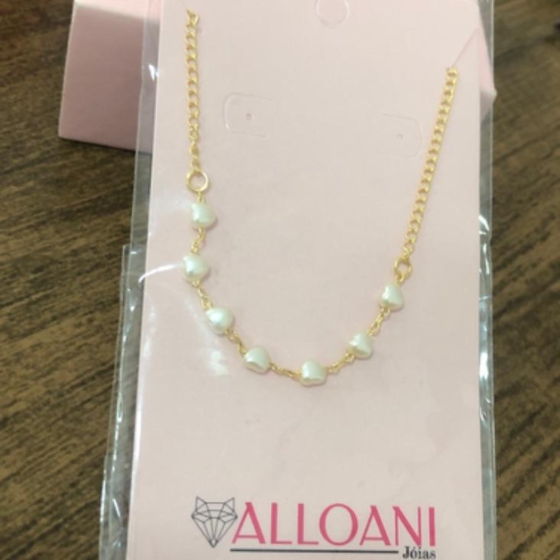 Pulseira Corações Pérolas
