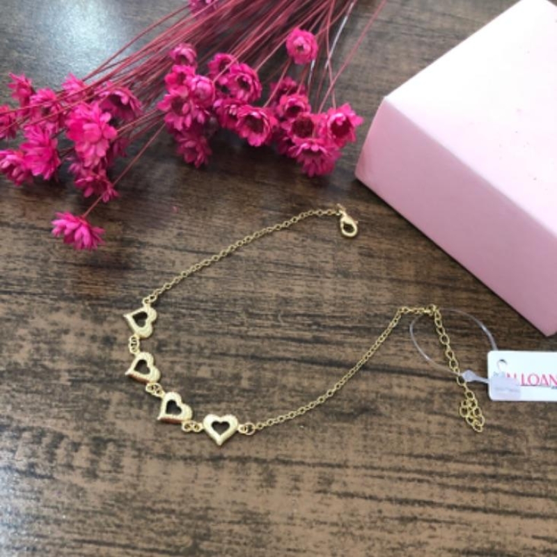 Pulseira Corações Vazado