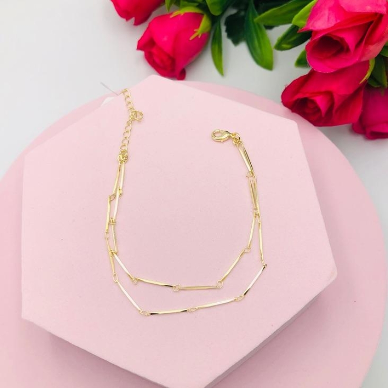 Pulseira Dupla Inspiração Ouro