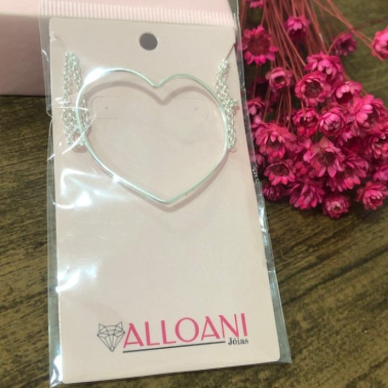 Pulseira Elo Português com Pingente Coração