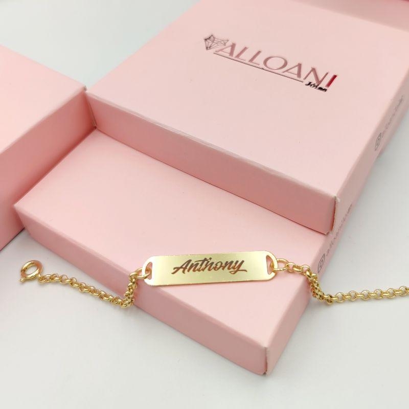 Pulseira Infantil Placa Redonda