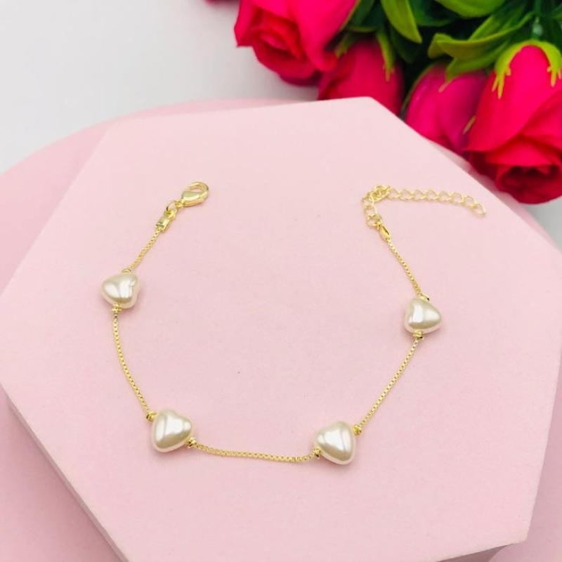 Pulseira Pérola Coração
