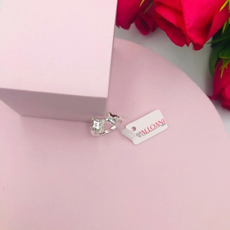 Anel 2 Trevos sendo 1 Cravejado N 12