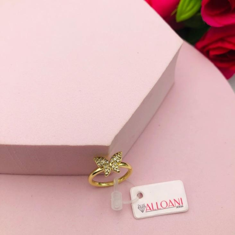 Anel Borboleta Cravejado N 11