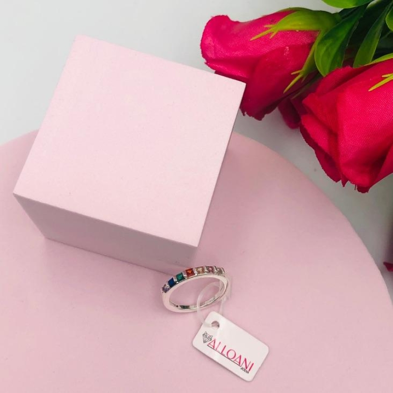 Anel com pedras coloridas N° 19