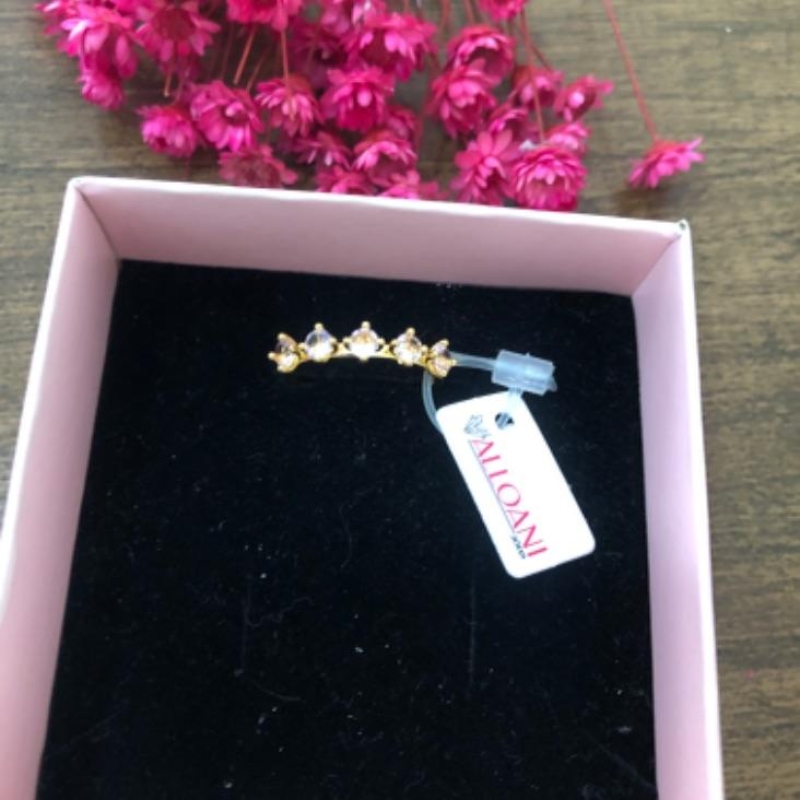 Anel com Zircônias Salmão N 19