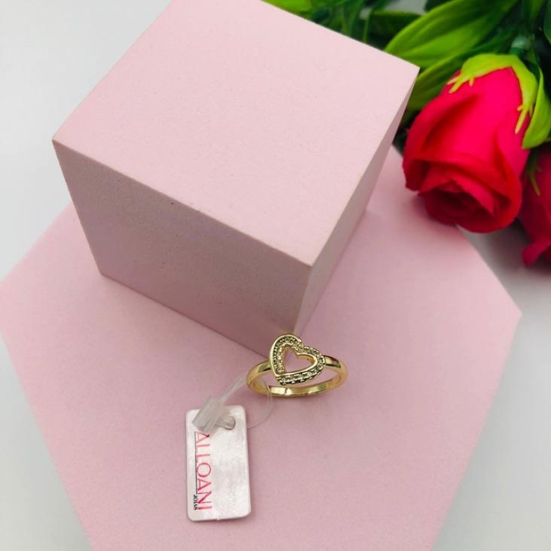 Anel Coração Cravejado N 18