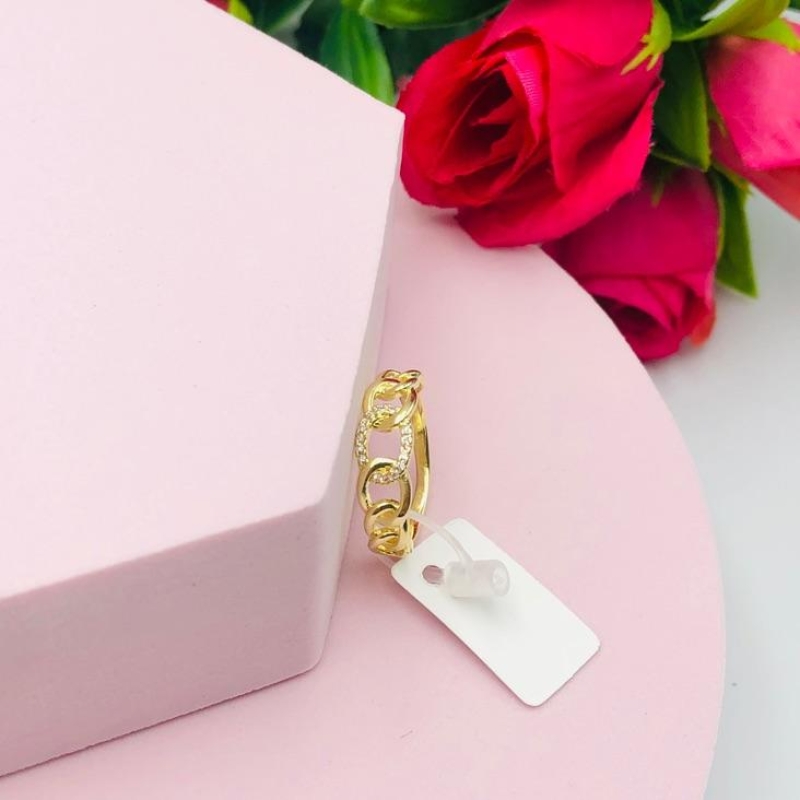 Anel Correntes Lisa e Cravejado N 20