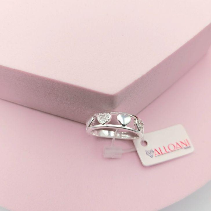 Anel de Corações Cravejados N°18