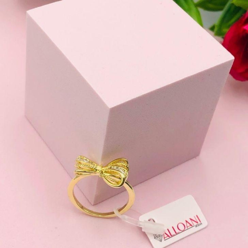 Anel de Laço Cravejado N°15