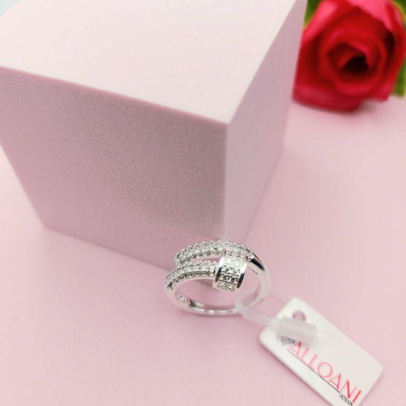 Anel de Prego Cravejado Regulável N°23