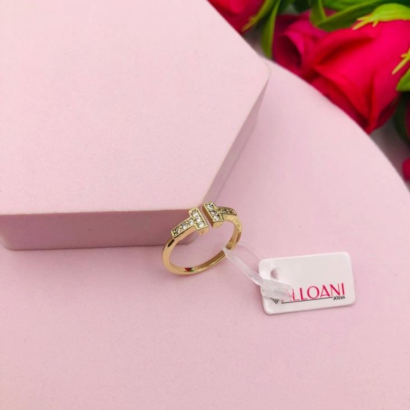 Anel Dois T Cravejado N 17