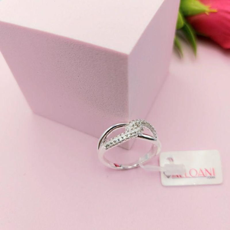 Anel Entrelaçado Cravejado N°21