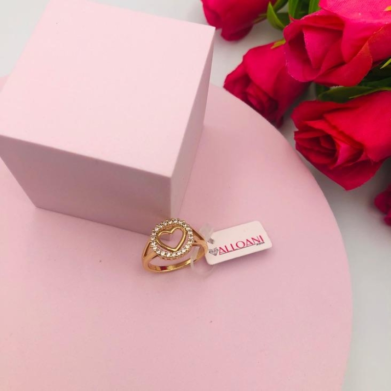 Anel Mandala Coração Cravejado