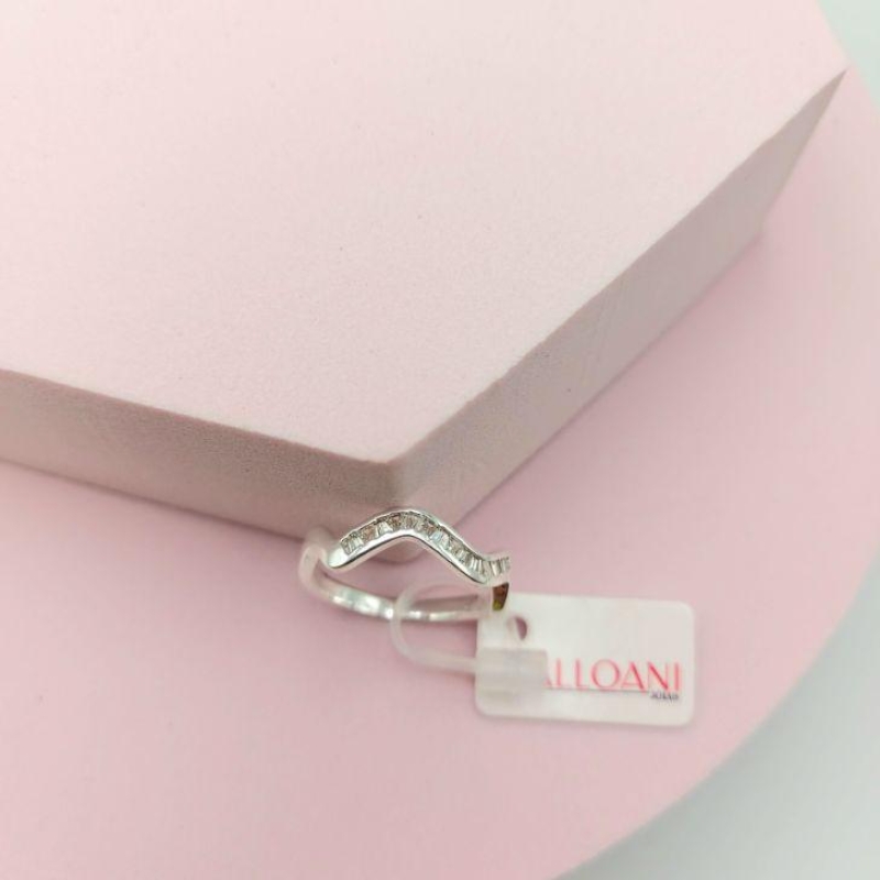 Anel Ondulado Cravejado N°19