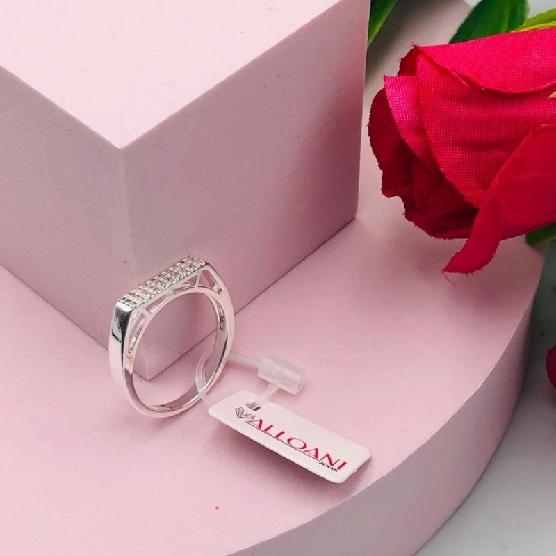 Anel Quadrado Cravejado N 21