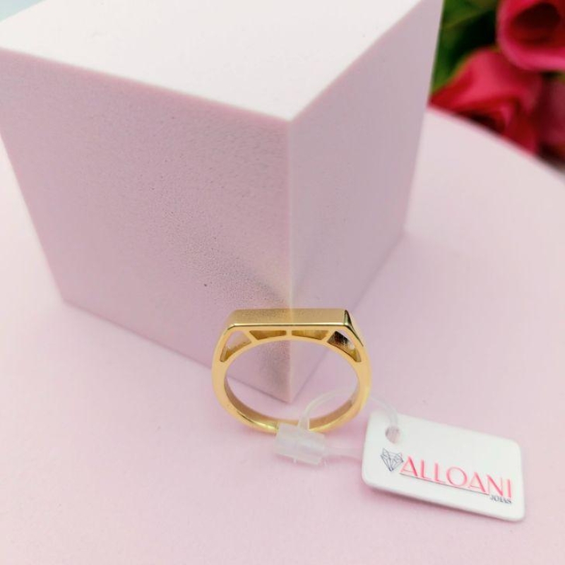 Anel Quadrado Liso N°21