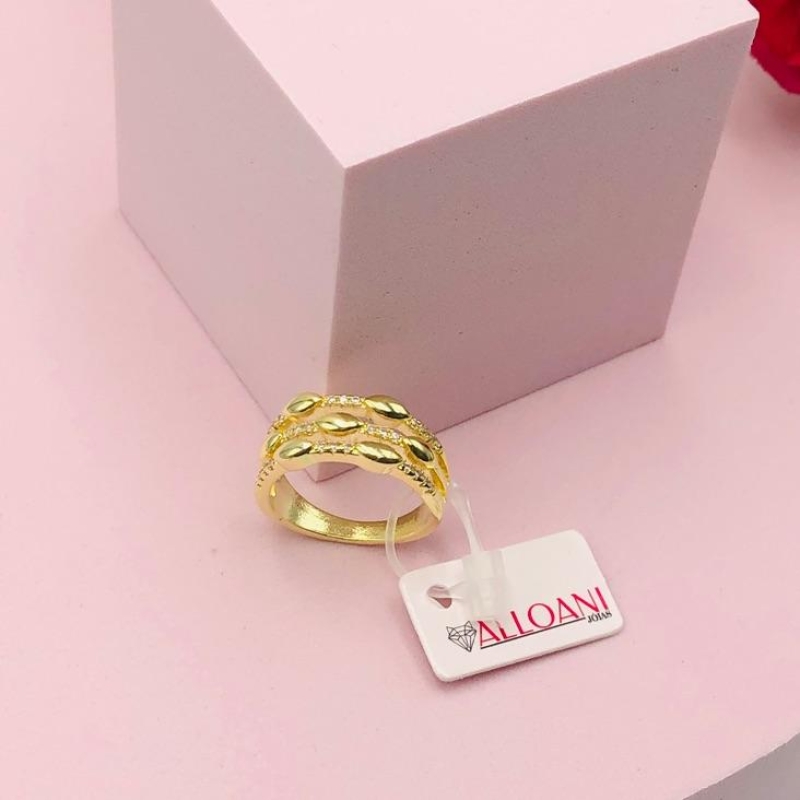 Anel Tres Fitas Trabalhada N 16