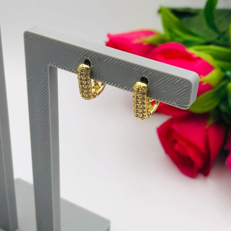 Brinco Argola Cravejada